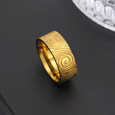 Skyrim Swirl Spiral Engraved Ring for Men Women Stainless Steel 8mm Wide Couple Rings Jewelry Anniversary Valentine Gift 2025 - TUDOPARATI
